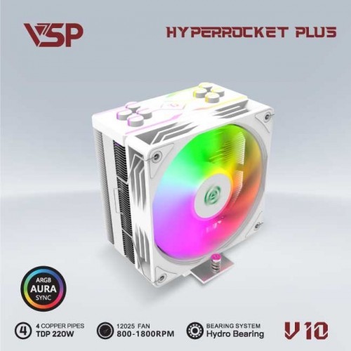 Tản Nhiệt Khí VSP V10 - Màu Trắng