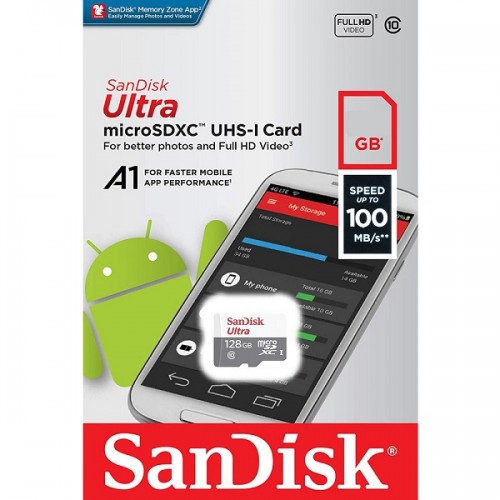 Thẻ nhớ Micro SD Sandisk Ultra 128GB 100mb/s (Chính hãng)